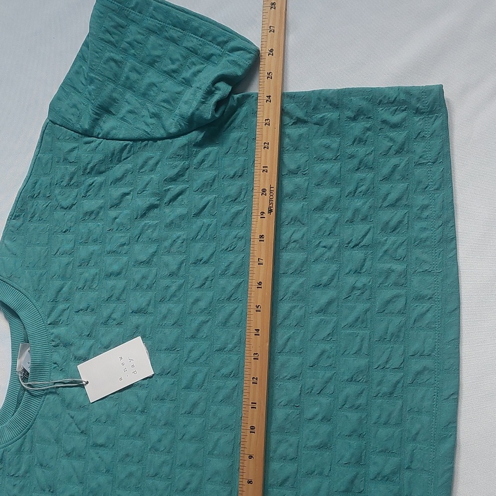 a new Day Women's Pink Short Sleeve Quilted Boxy T-Shirt Size L - Picture 3 of 8